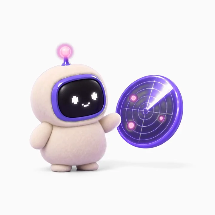 Wovio junto a un radar que marca los huecos de contenido frente a la competencia.